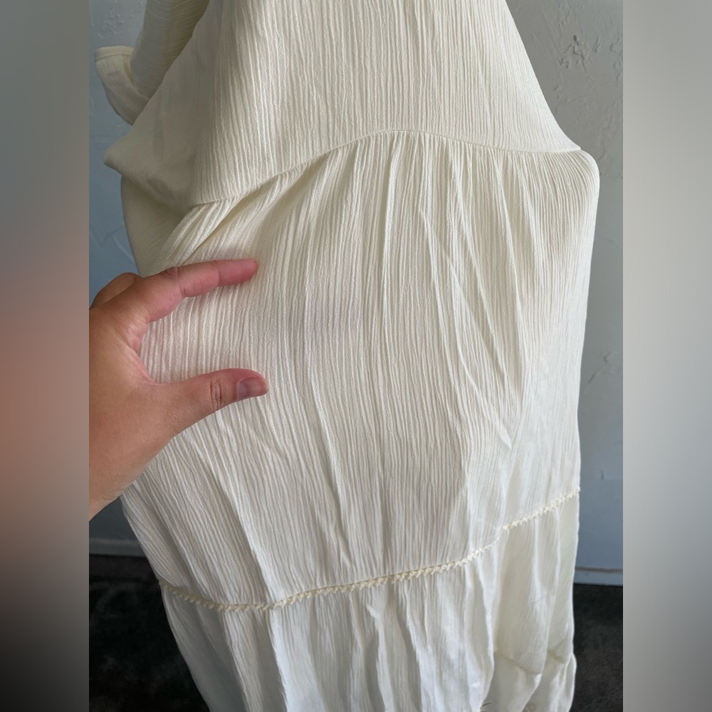 NWT LC Lauren Conrad White Maxi Bohemian Dress Size XL - Picture 6 of 9